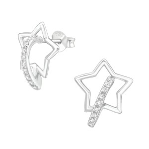 Cercei din argint cu zirconii model stea DiAmanti DIA36777 (Argint 925‰ 1,45 g.)